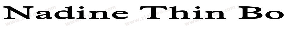 Nadine Thin Bold字体转换